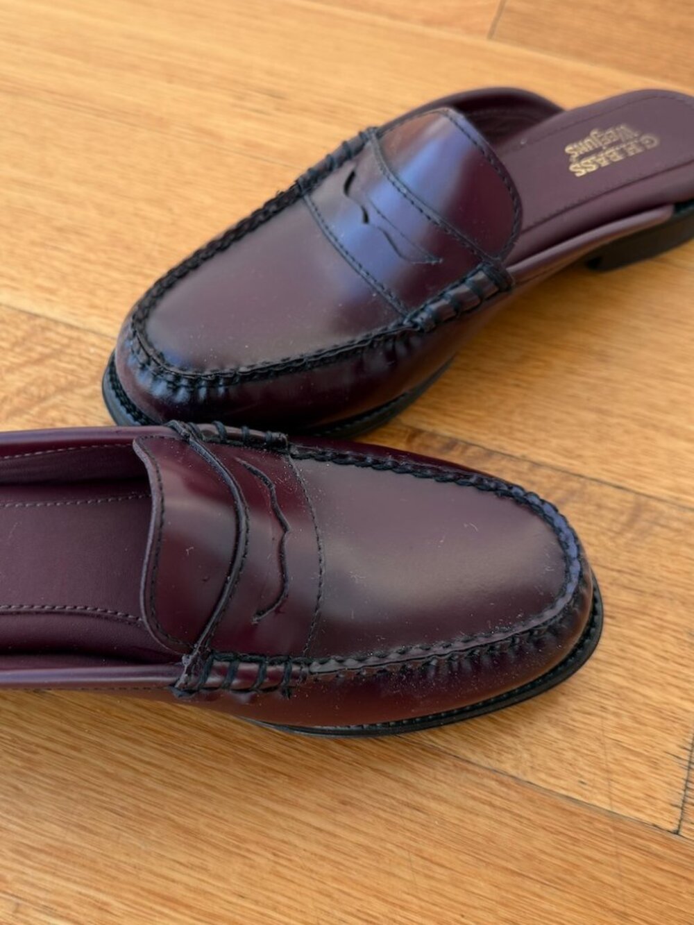 Gh Bass Wynn Easy Penny Loafer Mules (6, WINE) - Picture 2 of 10